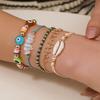 European and American Bohemian vacation bracelet set women's summer beach wind dopamine shell eyes rice bead bracelet women