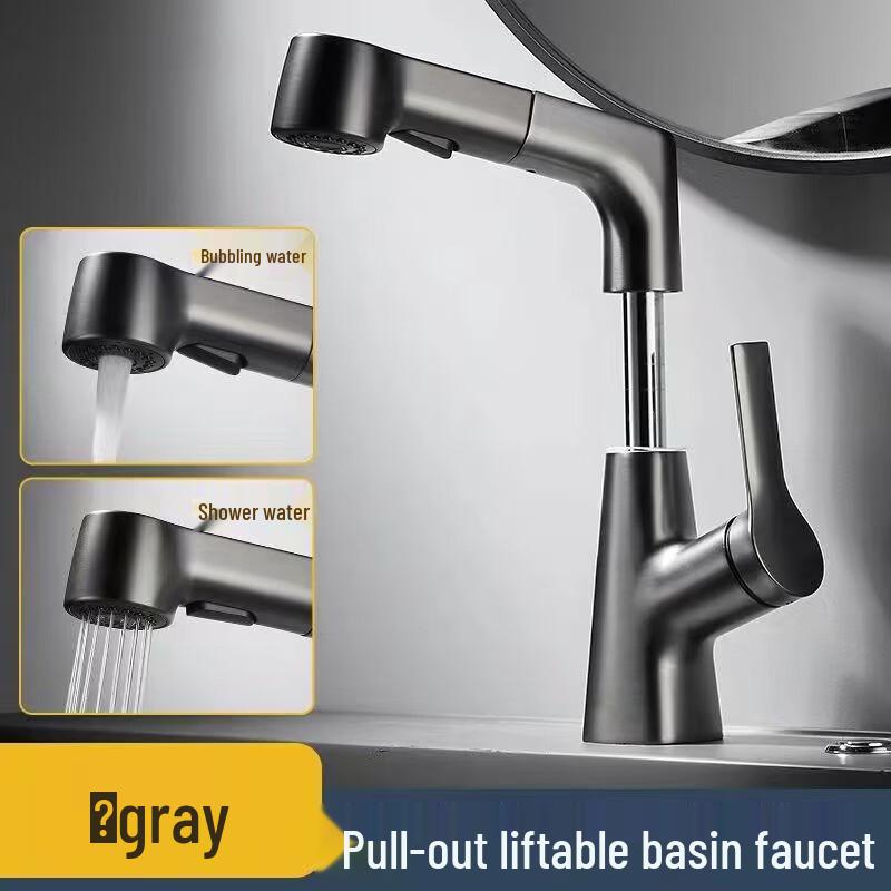 TLXT Hot & Cold Liftable Rotating Bathroom Faucet