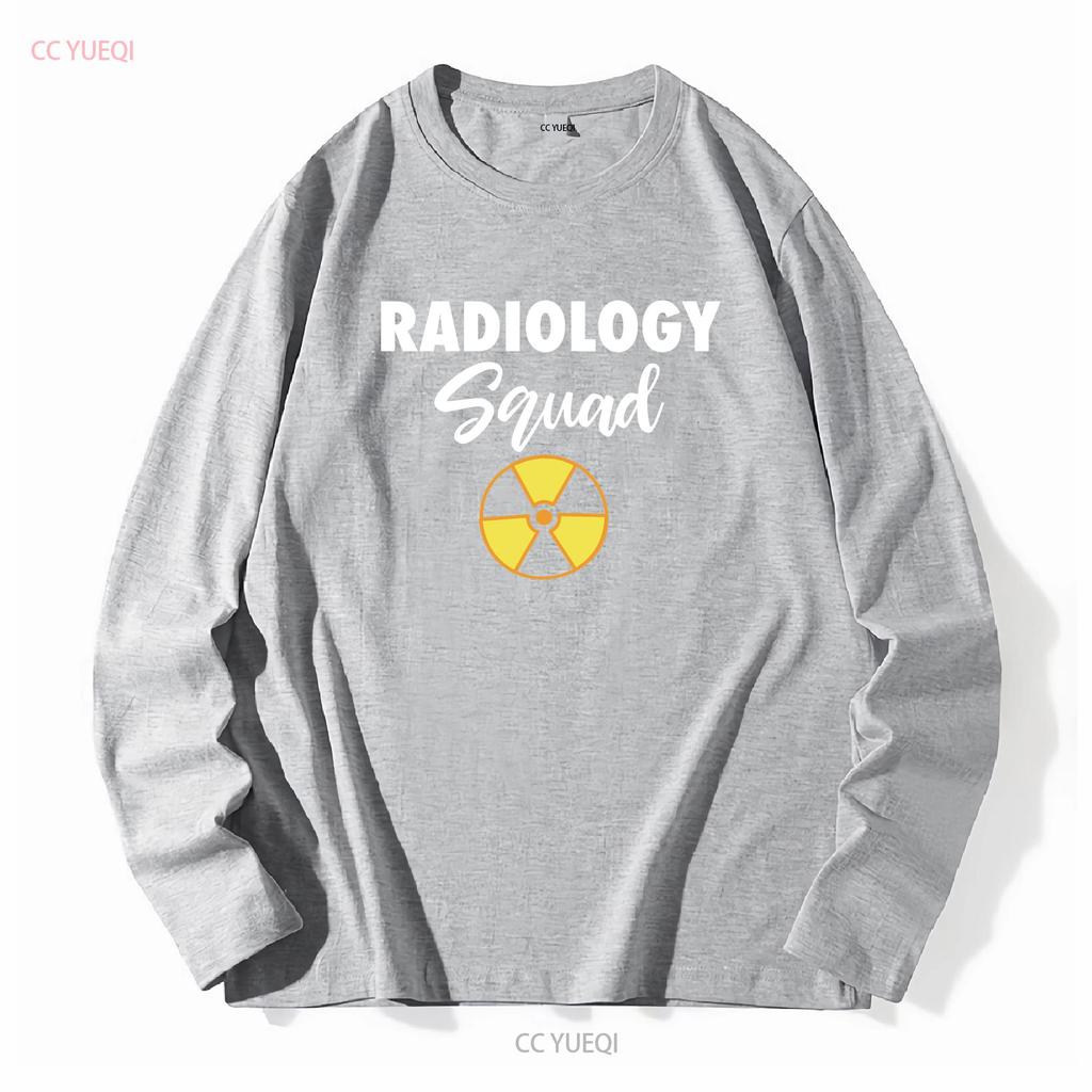 Radiology Squad RadiologisT T Shirt X ray Tech Rad Graduate long or short sleeves vintage Washed Top For Everyday Wear