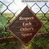 2D Flat - 1pc, Themed Around Respecting Personal Space, Home Gift for Lifestyle Enthusiasts, Vintage Metal Sign, Suitable for Decorating Bedrooms
