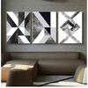 Pittura Decorativa per Soggiorno Senza Cornice Figura Geometrica Bianco e Nero Stile Nordico Poster Quadri su Tela Per
