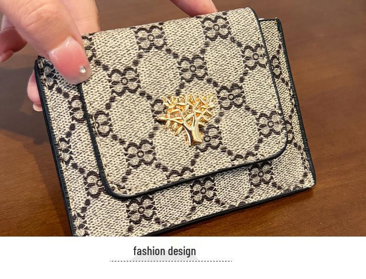 Damen Ultra-dünner Koreanischer Stil Kartenhalter - Leichte Tasche mit Buchstabenprint für Ausweis & Kreditkarten