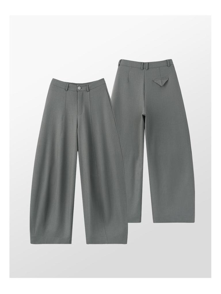 Saidi Drapey Wide-Leg Women's Suit Pants - Spring/Summer 2026 Old Money Style, Slim Straight Scythe Casual Pants