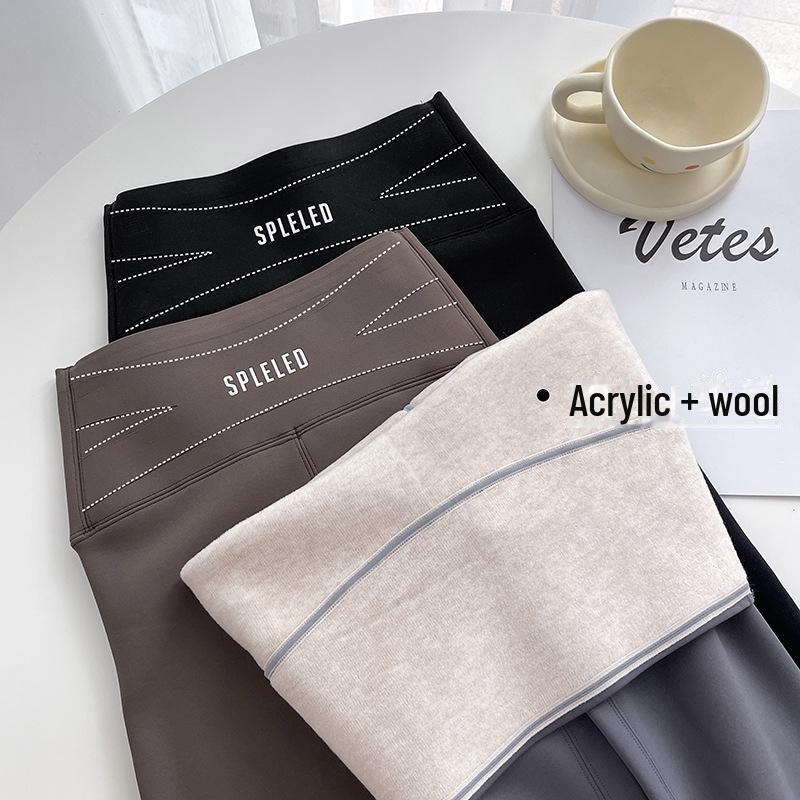 Women's Slim Fit Cashmere-Blend Fleece Leggings for Autumn/Winter
