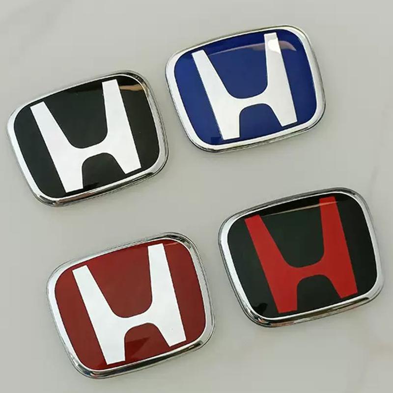 Honda Steering Wheel H Logo Sticker Red Black Interior Decal for Civic Accord City CR-V Jade Fit Odyssey Hybrid Car Accessories