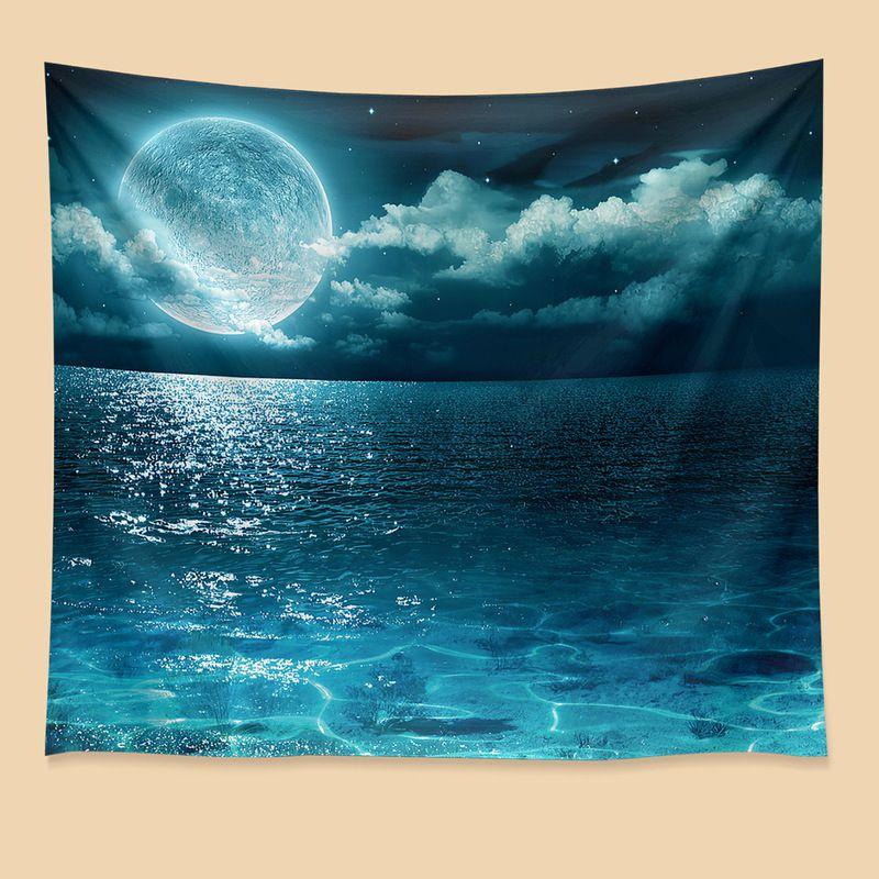 

Beautiful Nordic Style Starry Sky Night Moon Tapestry For Home Decor Waterline