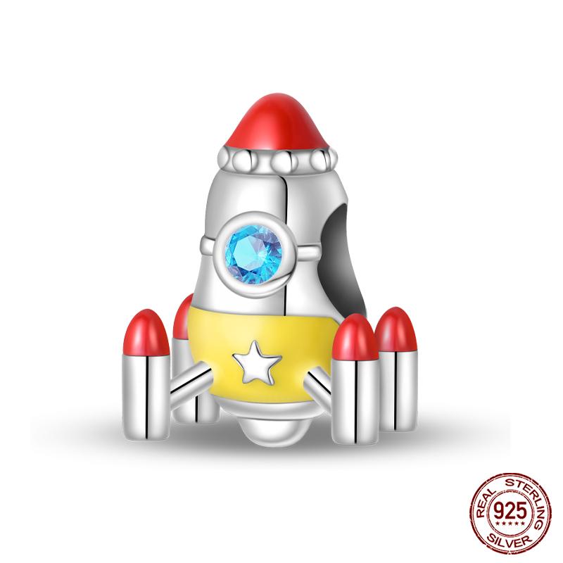 Fashion Copper Astronaut Space Series Charms Beads Fit Qikaola Original Bracelets Diy Anniversary Jewelry