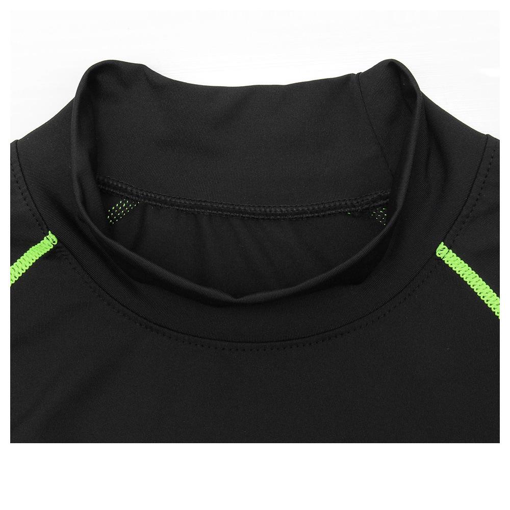 Men's High-neck Fitness Long-sleeved Sports Running T-shirt Stretch Quick-drying Sweater