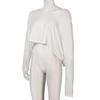 Streetwear Crop Top Off-shoulder Vintage Anni 2000 Bianco Manica Lunga Magliette Larghe Donna Casual Autunno y2k T-shirt Harajuku