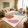 Nordic Abstract Art Light Colored Carpet Soft Short Velvet Living Room Decor Large Area Rugs Bedroom Non-slip Washable Floor Mat