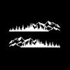 (2Pcs) Mountain Tree Forest Graphic Car Sticker Waterproof Sunscreen Decorative Side Door Vinyl Decal Accessories For Pickup Truck SUV Off-Road RV