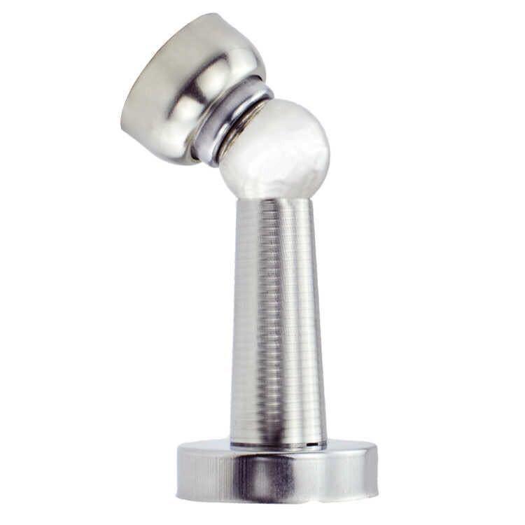Stainless Steel No-Punch Door Stopper - Thick Anti-Collision Magnetic Wall Suction for Indoor Use, Bedroom, Room, and Door Closer.