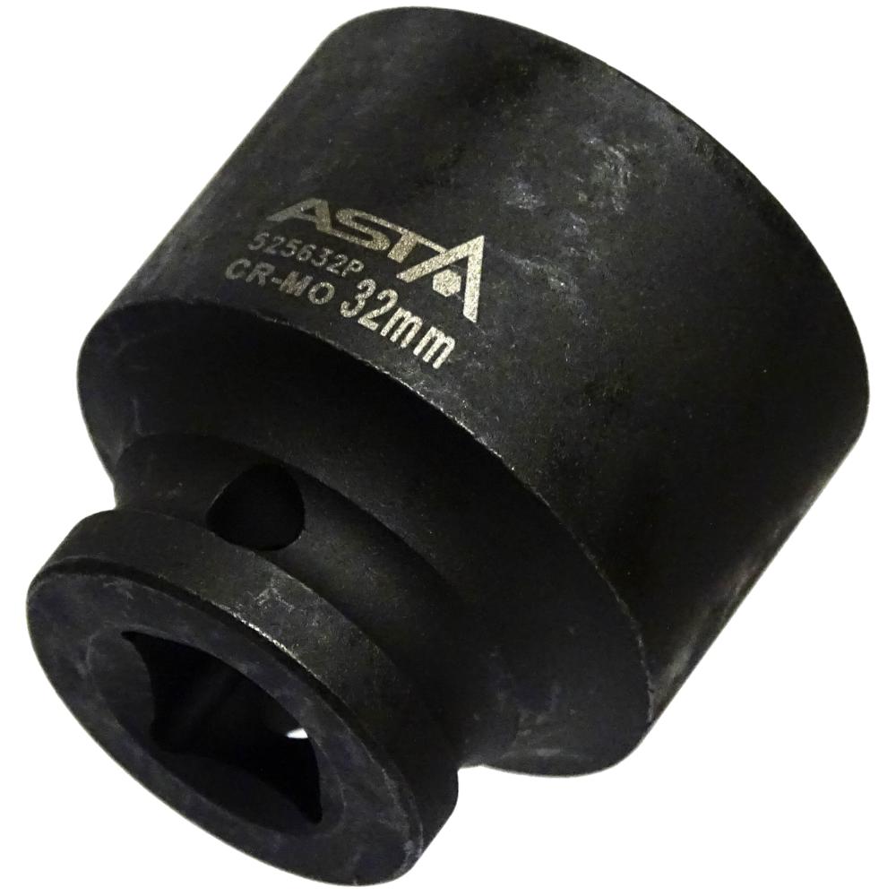 Impact Socket 32mm 12-point 1/2' Socket Wrench CR-Mo, Asta