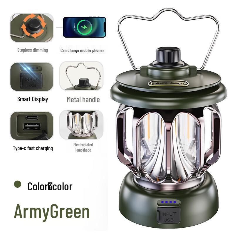 Lishi Outdoor LED Retro Camping Lantern