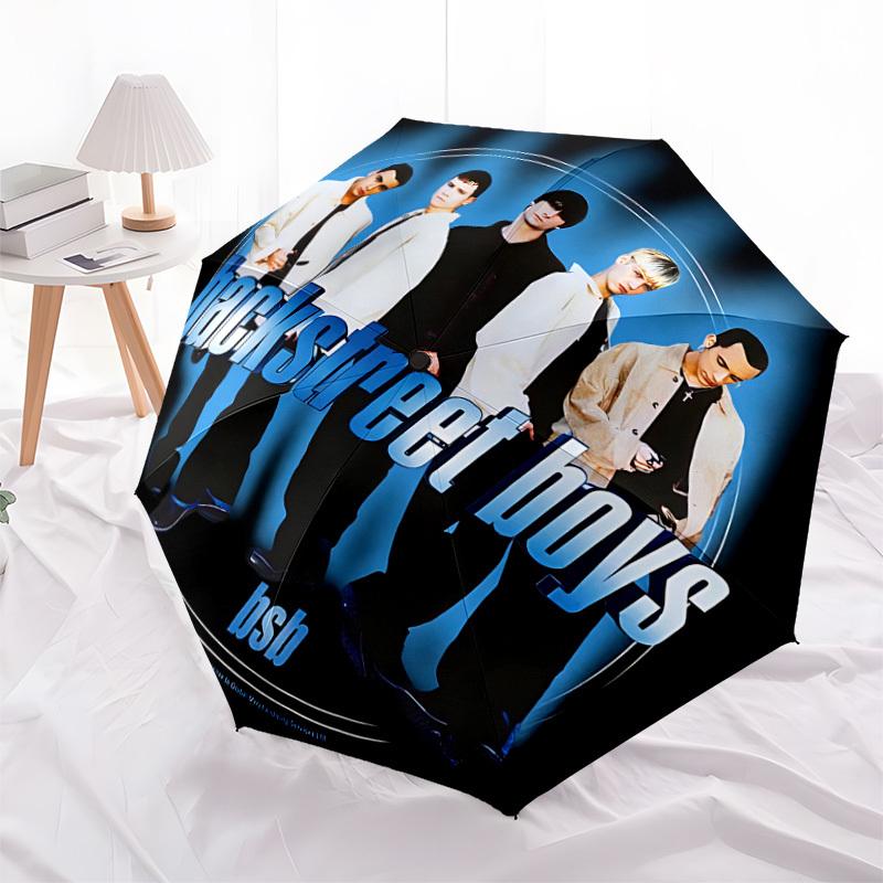1pc Backstreet Boys Automatic Folding Umbrella, Portable Collapsible Design, Casual Outdoor Accessory L1127135