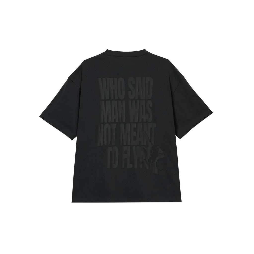 Jordan Oversized Logo Crew Neck Breathable T-Shirt Men Tops Gray Black IH0833045