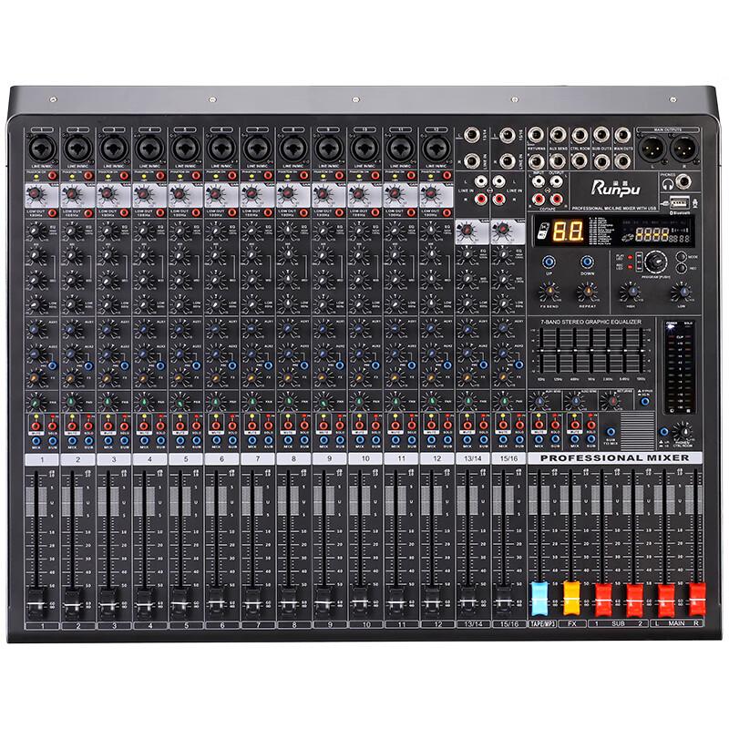Runpu Professional 16-Channel Analog Audio Mixer (CN Version)