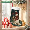 Christmas decoration fireplace hanging stocking1pc 2D Flat Christmas Decorative Hanging Stocking with Snowman