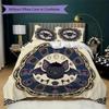 Mystic Moon Owl Pattern Bedding Uilt Set Uilt Cover Pillowcase Home Decoration Birthday Gift (1 * Duvet Cover + 2 * Pillowcase Without Core)