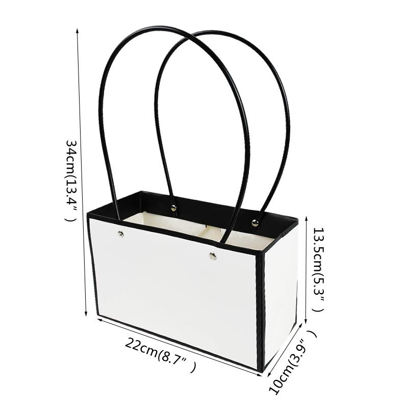 Portable Flower Box Waterproof Paper Handy Gift Bag Kraft Handbag Wedding Rose Party Gift Box Packaging For Candy Cake Birthday