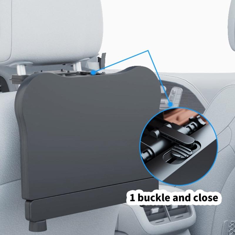 Adjustable Car Desk with Not Slip Surfaces & Storage Drawer Multiple Use Back Seat Organizers Simple Installs for Long Trip