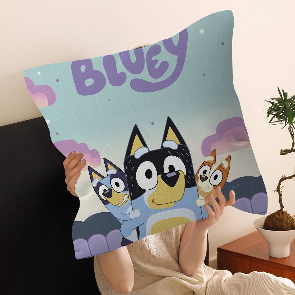 Süß-B-B-Blueys-S Cartoon Kissen Kissenbezug Kissenhülle Wohnzimmer Sofa Heimdekoration Personalisiert