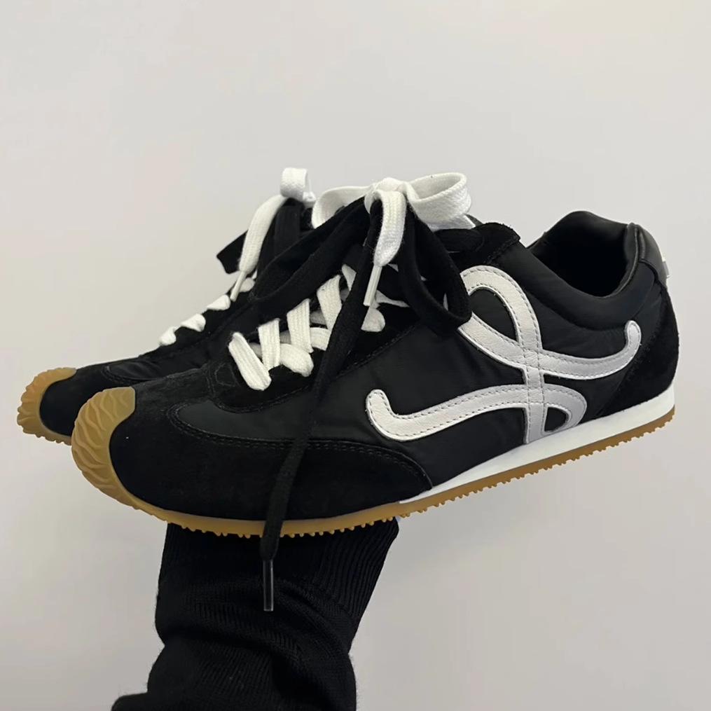 Lan Cabinet Spring 2025 New Retro Dexun Shoes Brown Casual Flat Forrest Gump Sneakers Women