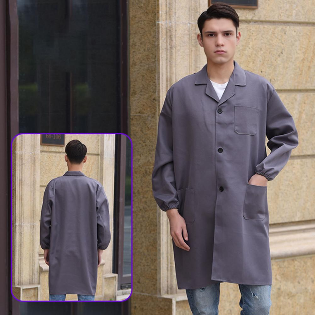 Professional Work Jacket Work Coat Lapel Long Sleeve Single Breasted Easy Care Wrinkle Resistant Work Jacket Functional Workwear