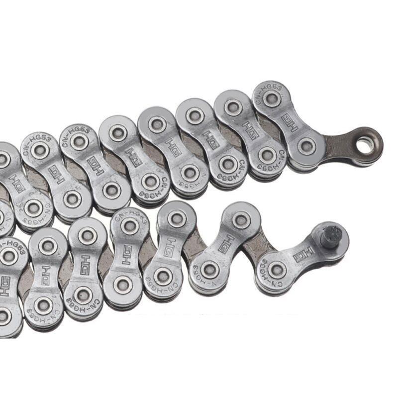 Bicycles Chain High Strength Steel Cycling Chain with Buckle, 112 Link Bike Derailleur Chain 9 Speed Bicycles Chain