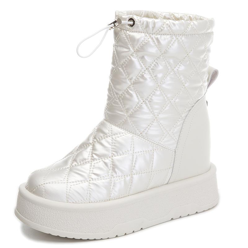 

Snow boots increase in height in autumn and winter new platform casual shoes ins trendy small velvet cotton shoes A 39 білий