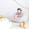 Richell Fluffy Baby Sofa, Light Gray, Ages 7 Months to 2 Years