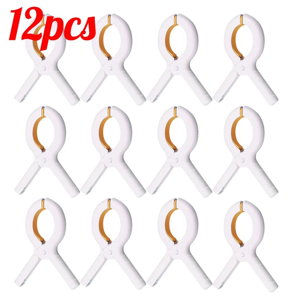 Heavy-Duty Plastic Windproof Fixing Clip Beach Towel Pegs Clips Strong Grip Clothes Pegs for Home Gardens Pools Accessories