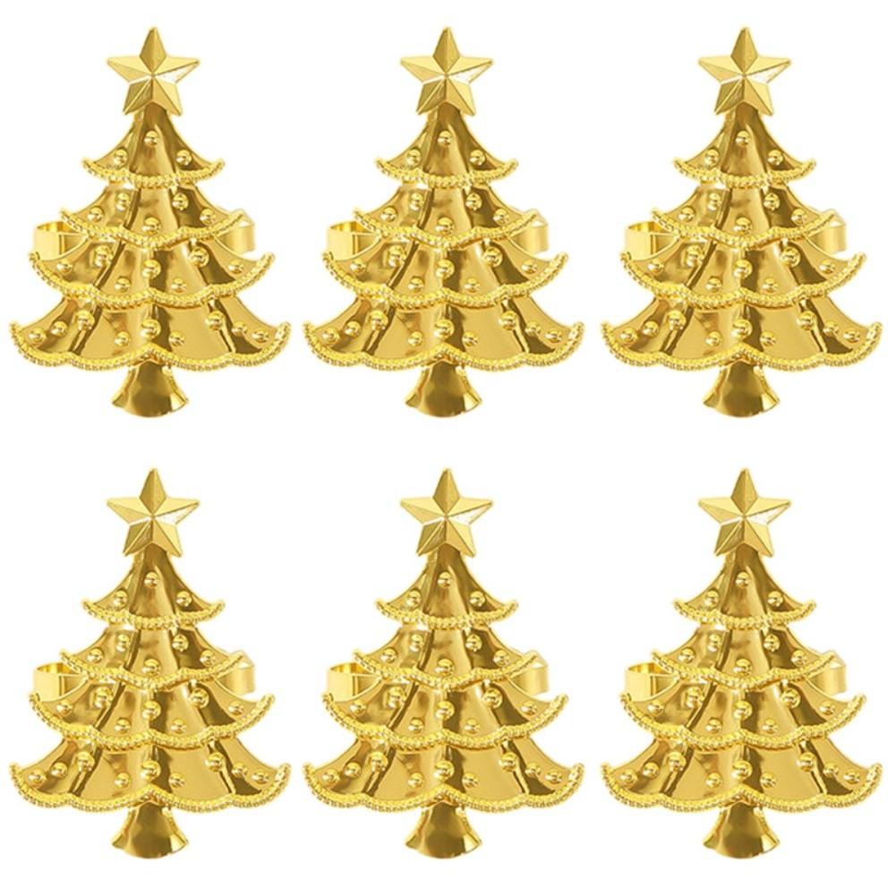 

Рождественские кольца для салфеток Украшение стола Свадебный декор золотой