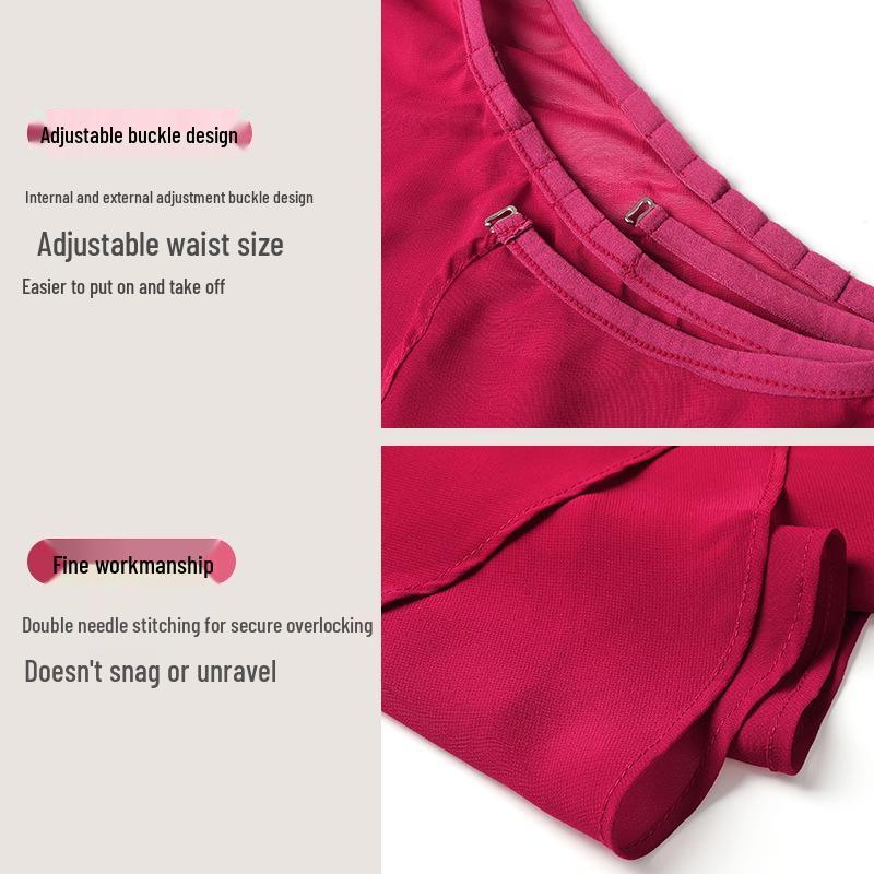 Women's Chiffon Ballet Dance Practice Skirt - Adjustable Long One-Piece for Adults