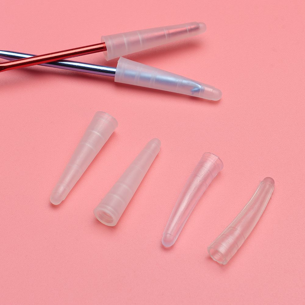 10Pcs Tweezers Protect Cases Grafting Eyelashes Tweezers Silicone Covers Tips Eyelashes Auxiliary Tools Soft/Hard Styles