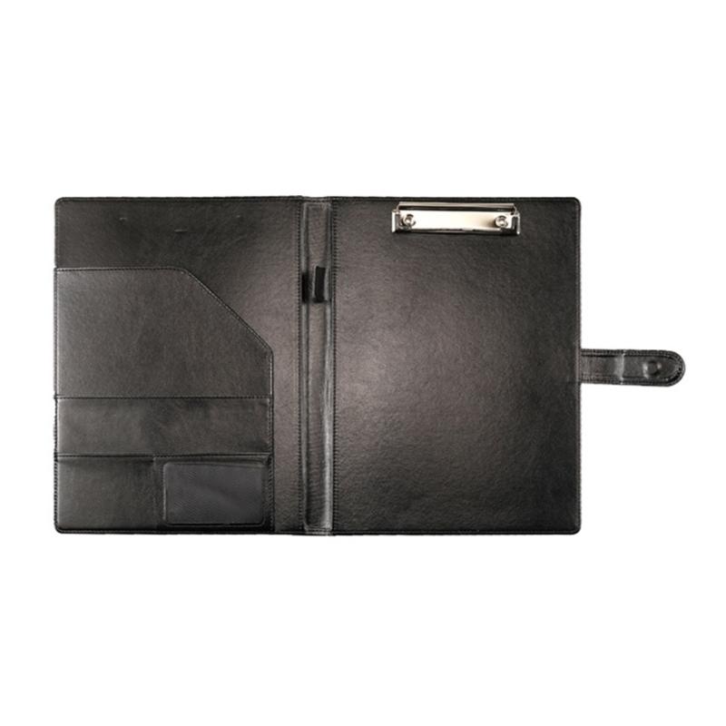Business Conference Folder Leather Clipboard Folder Letter Size Document Folder with Card Pocket Storage Pocket Pen Slot