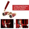 Opera Binoculars, 3x25 Central Focus Opera Glasses with BAK-7 Prism and Handles for Adults, Concerts, Theater, Opera, Children, and Women (Reddish