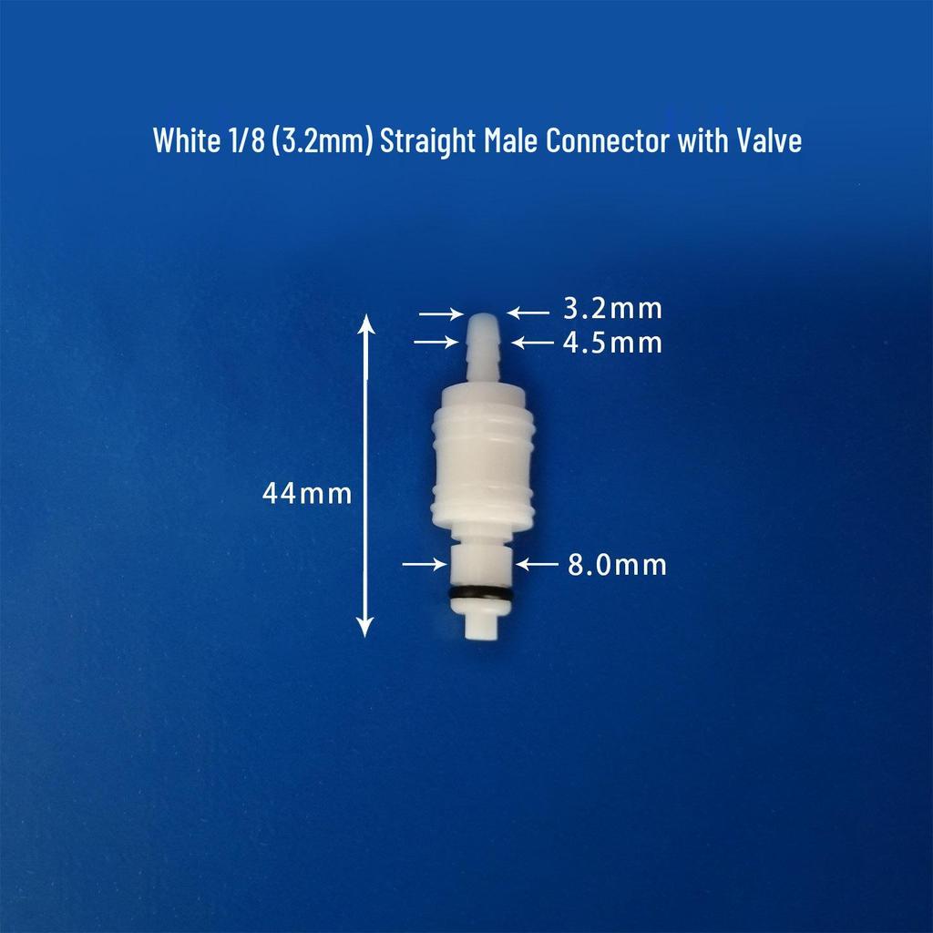 CPC Connector with Shut-Off Valve: 3/16" Male/Female Quick Disconnect for Beauty Instruments