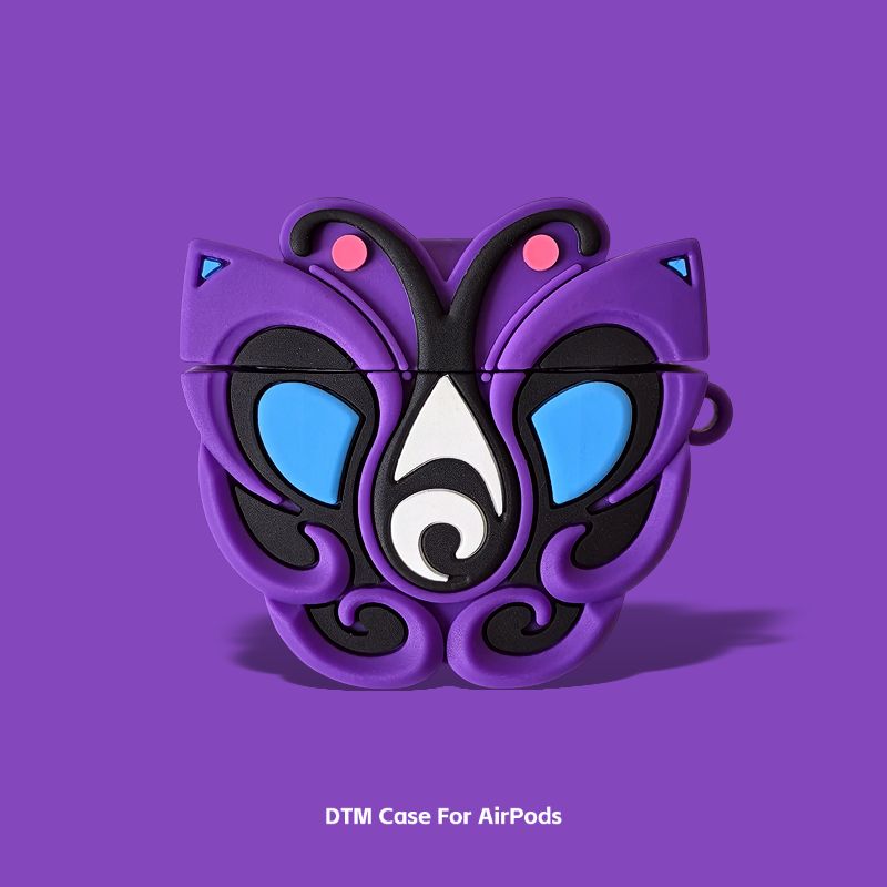 

Generation 2 Third Generation Airpodspro Wireless Bluetooth Earbuds Case Third Generation 4 Generation Silicone Drop-Resistant Black Magic Fairy AirPods 4 Dark Fairy-Purple]