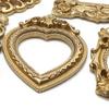 5Pcs Golden Retro Miniature Photo Frames Resin Mini Angel Oval Photo Frame Accessory Mini House Vintage Frame Decoration