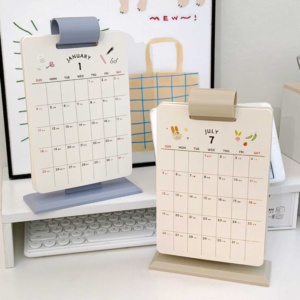 Page Flipping Cartoon Desk Planner Cartoon 2026 Cute Student Calendar  Calendar Ornament