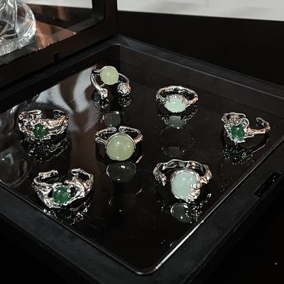 Niche Design Stacked High-End Temperament Ring French Irregular Personality Light Luxury Ring Women