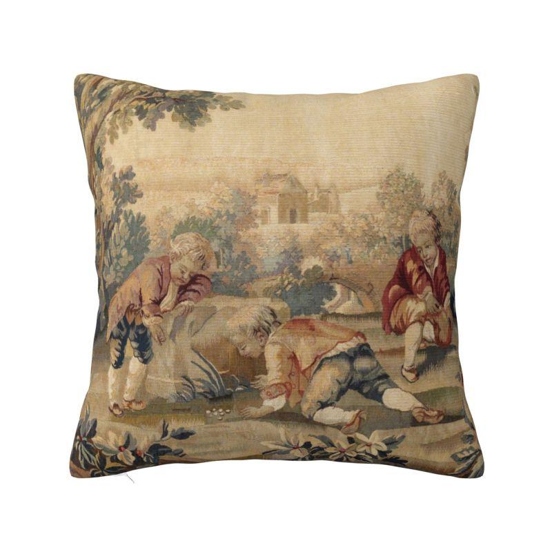Custom Aubusson Tapestry 18th Birth Of The Virgin Mary Luxury Pillow Cover Bedroom Decoration Vintage French Floral Car Cushion