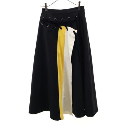 AMERI UNDRESSED Wool Blend Long Length Flare Skirt S Black Series Women Used