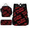 Fashion Hot Rapper Anuel AA Child School Backpack with Lunch Bags ,Pencil Bags ,School Bags for Boys Girls Best Gift