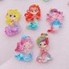 10PCS Colorful Cartoon Mermaid Resin Decoration Crafts Flatback Scrapbooking Fit Phone Decor Embellishments DIY Accessories