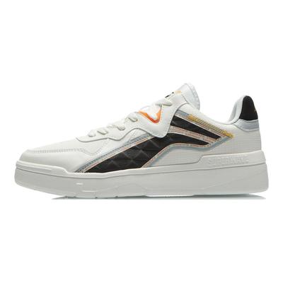 Li Ning Superwave Lite Protiskluzové Odolné Nízké Skate Boty Pánské Tenisky Off-White Černá AGCR121-2