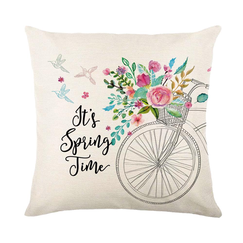 Pillow New Spring Home Decoration Printed Cushion Cover Sofa Cushion Cushion Pillow Cover