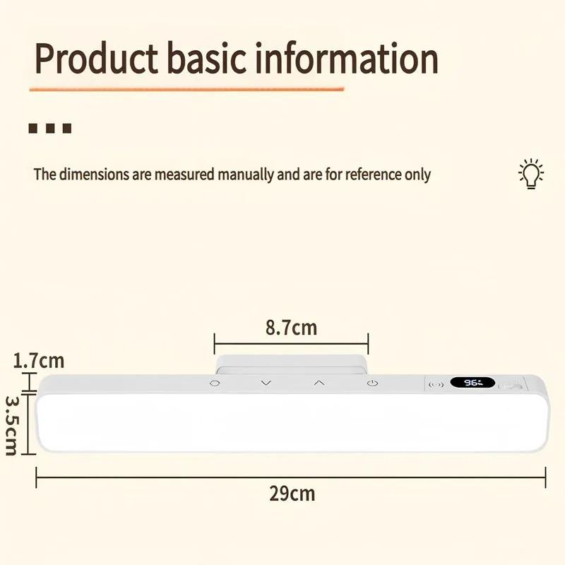 Remote Control Touch Table Lamp Magnetic Desk Lamp Bulit-in Rechargeable Battery for Reading Cabinet Mirror Bedside Rechargeable Night Lights