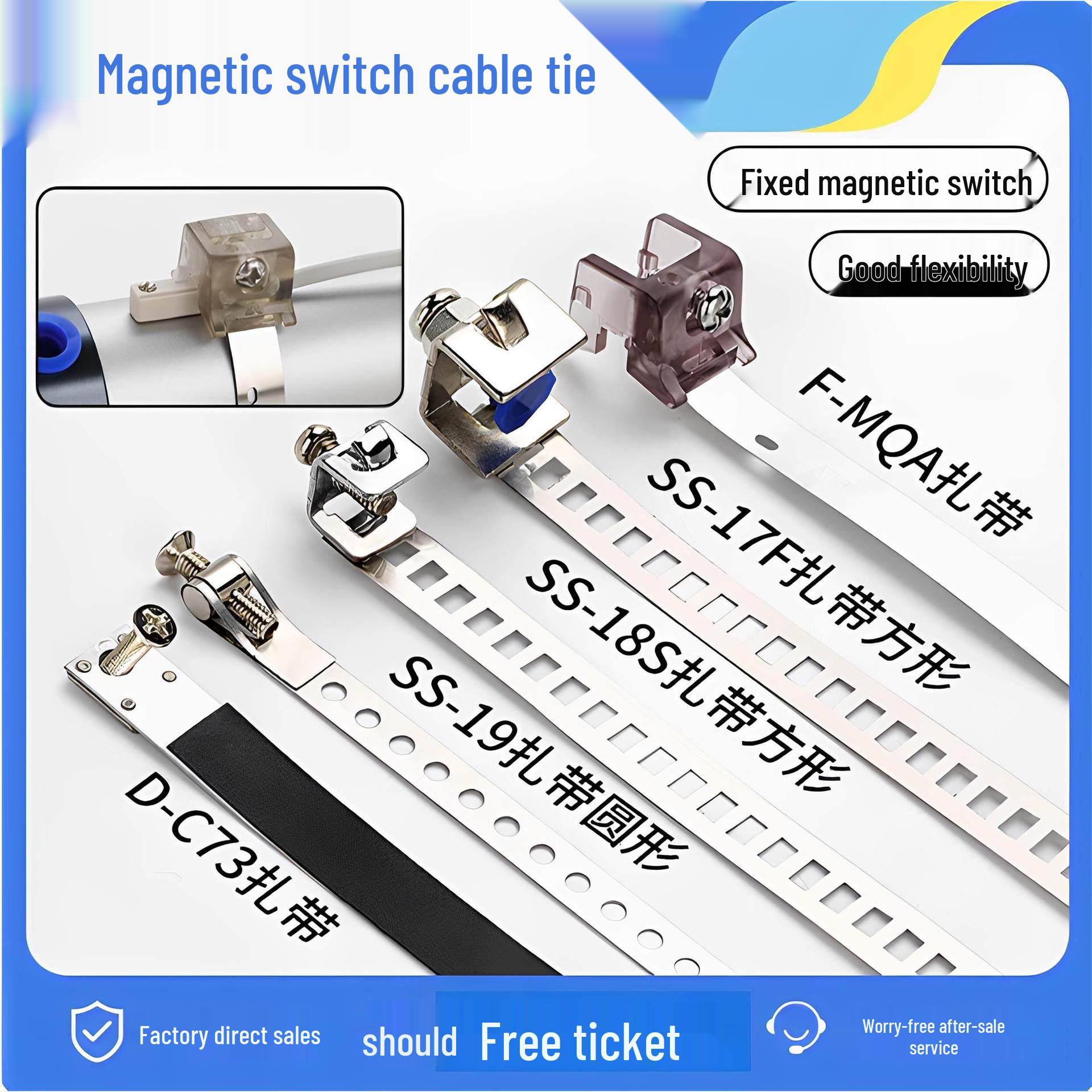 Magnetic Strap F-S16 Sensor Mount Bracket with Zip Tie Holder BMY3-016